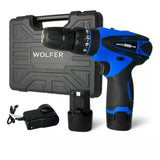 Taladro Atornillador Inalambrico 12v Wolfer con 2 Baterías