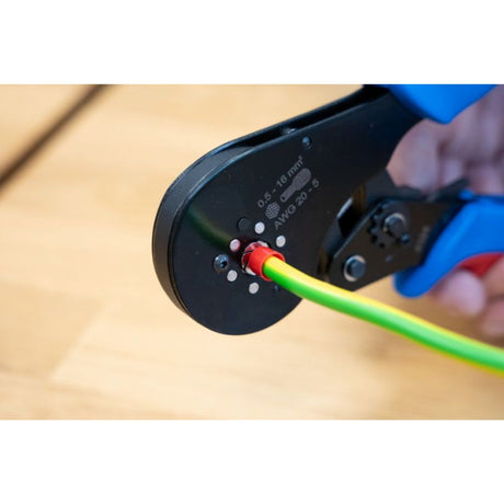 Tenaza Crimpadora Weicon 10100513 HEX 16 mm² Para Punteras Huecas uso