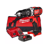 Taladro Atornillador Percutor Milwaukee 2607-159ax Con Bolso Color Rojo Frecuencia 50 Hz. Equipo