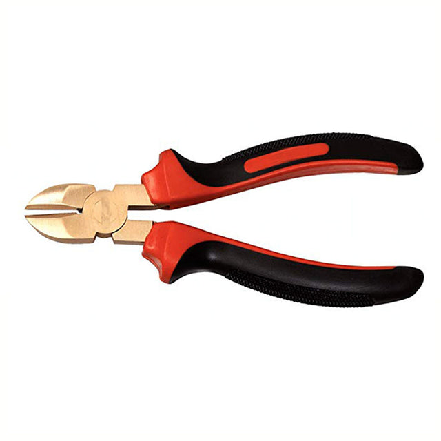 Alicate de corte diagonal antichispa 160mm, ideal para entornos explosivos y aplicaciones industriales.