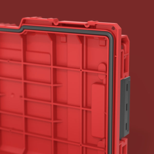 Vista completa de la caja organizadora Prime 150 con capacidad de 13.5 litros