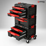 Uso profesional de caja Qbrick Pro 7 cajones como taller móvil completo