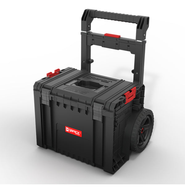 Carro de herramientas Qbrick Pro 29L con ruedas, vista frontal completa