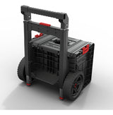 Carro Qbrick Pro 29L abierto mostrando capacidad de 29 litros de almacenamiento