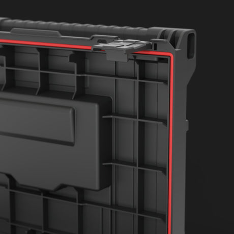 Carro Qbrick Pro 29L en uso, ideal para transporte de herramientas en taller