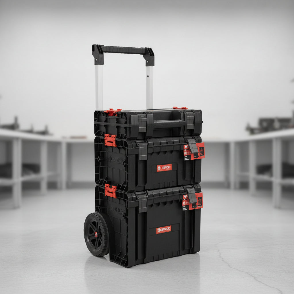 Organización móvil de herramientas con carro Qbrick Pro de 3 piezas