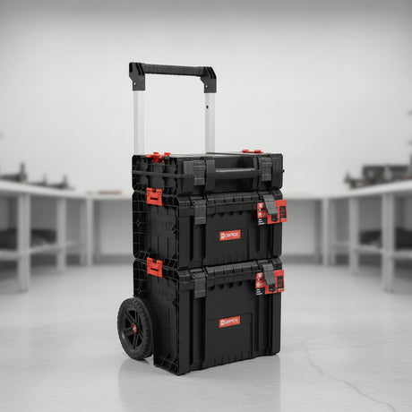 Organización móvil de herramientas con carro Qbrick Pro de 3 piezas