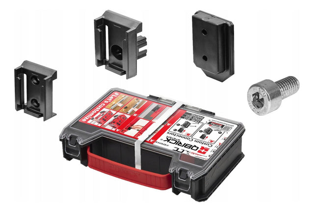 Set completo de conectores para colgar herramientas en cajas Qbrick