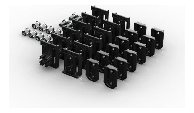 Set completo de conectores para colgar herramientas en cajas Qbrick con tornillos incluidos