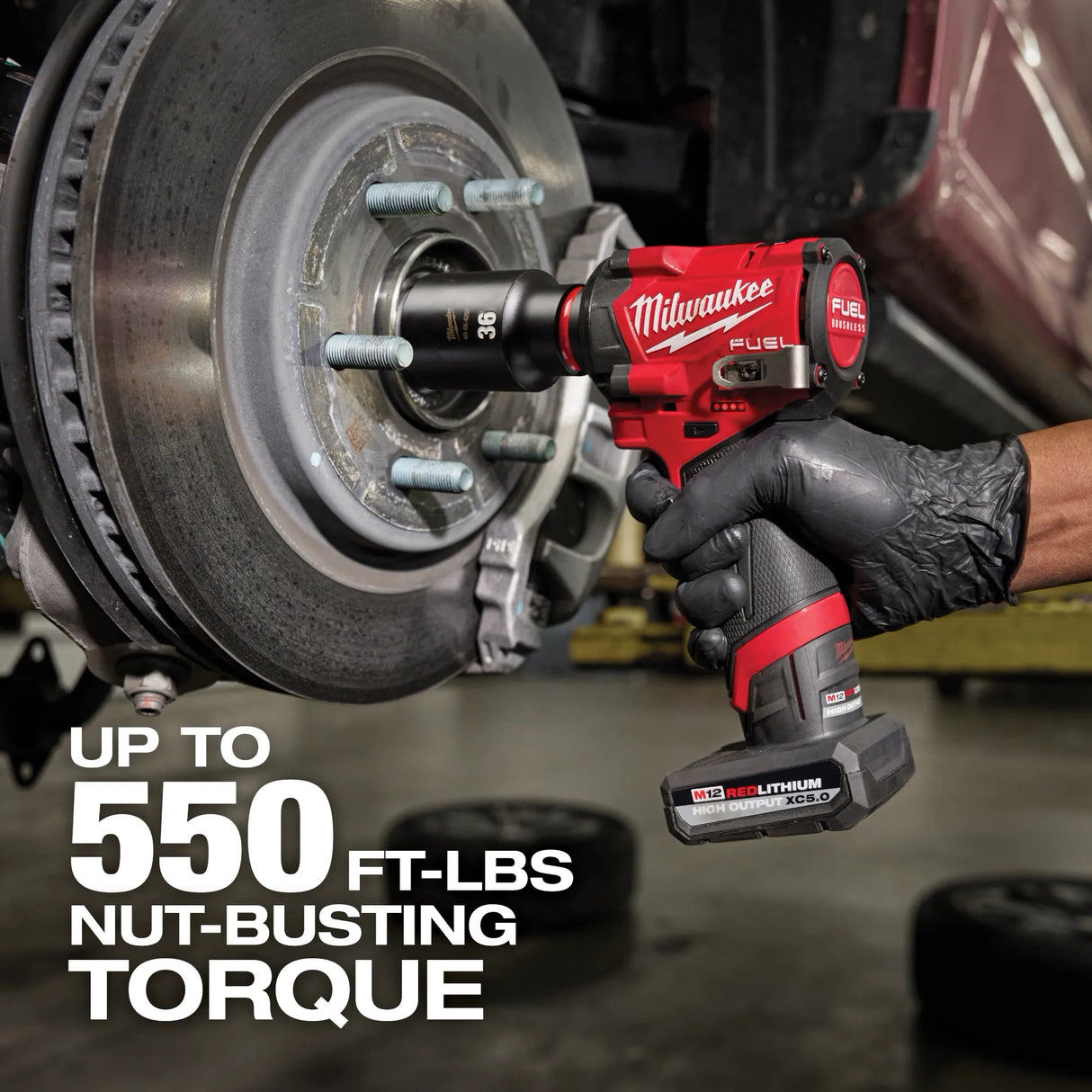 Llave de Impacto 1/2" M12 Compacta Fuel Stubby Milwaukee 2563-20 (S/Bat)