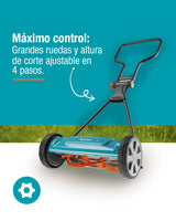 Cortacésped manual Gardena 400 Classic con ancho de corte 40cm y cilindro de acero endurecido