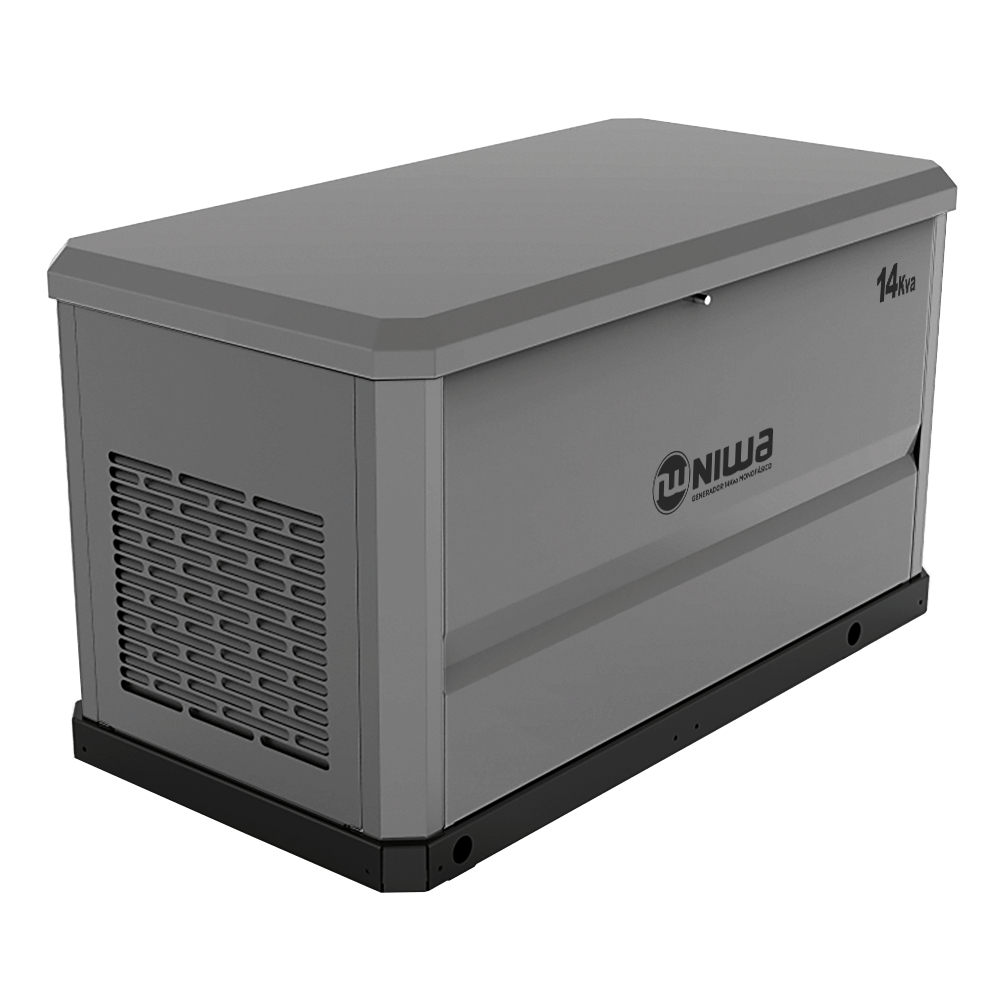 Generador a gas encabinado Niwa GNW-15000-GNLP-ATS