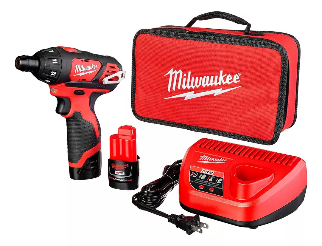 Atornillador con Estuche M12 Enc.1/4'' Milwaukee 2401-259A