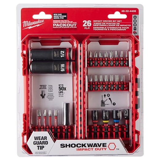 Juego de 26 Puntas y Tubos Shockwave Milwaukee 4832-4408