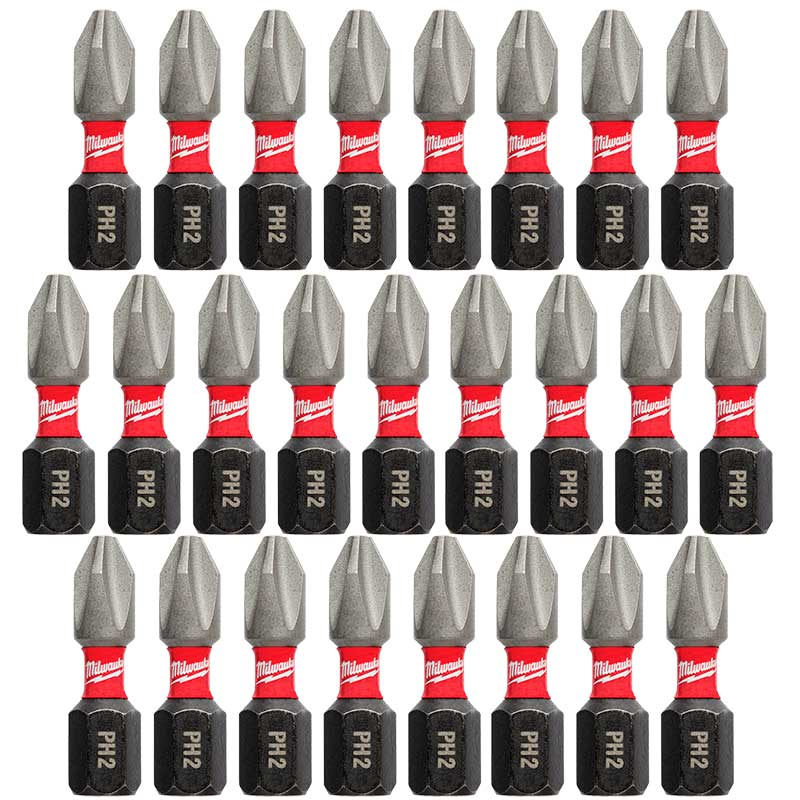 Punta Shockwave Impact Ph2 X25 Unidades Milwaukee 48-32-4712