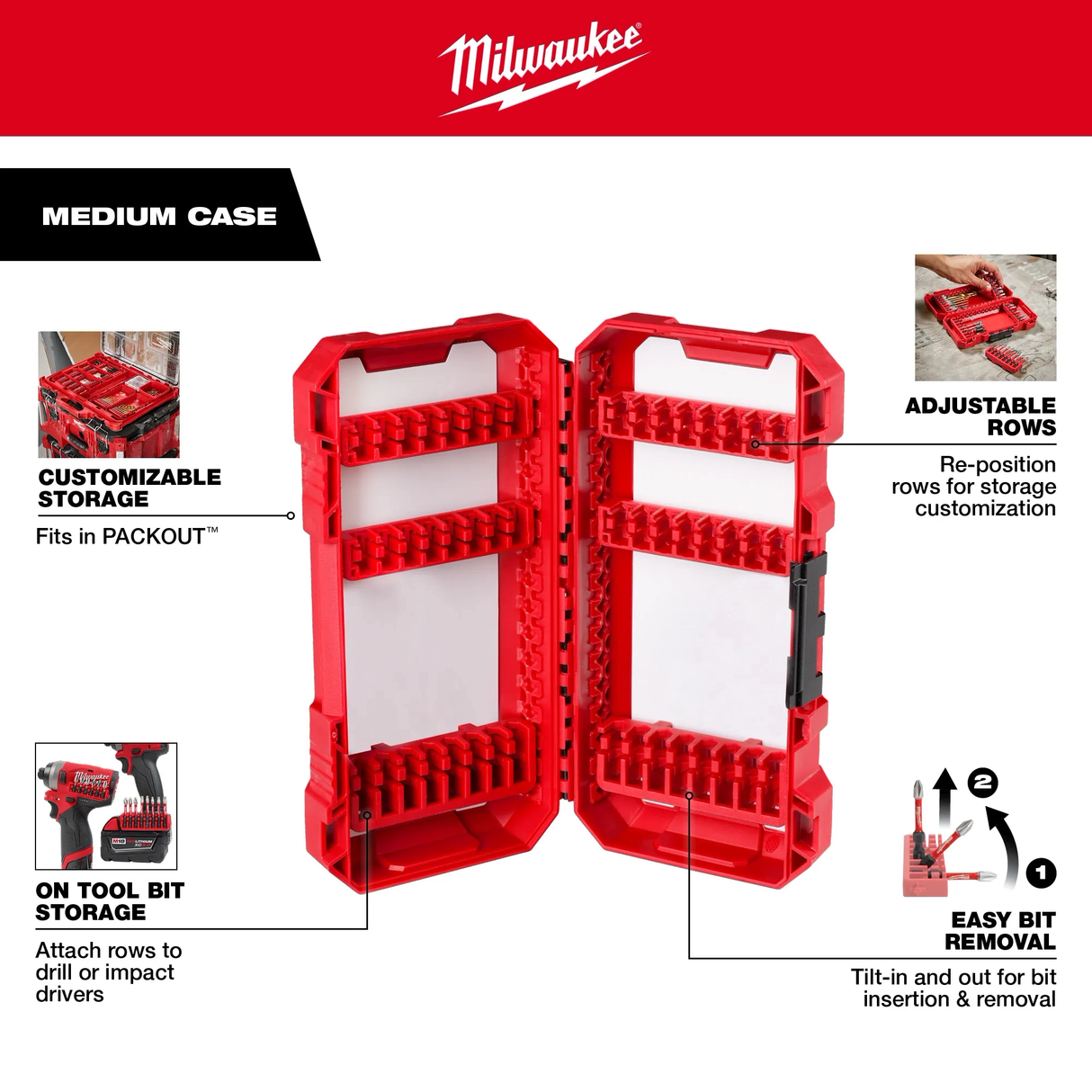 Juego de 95 Puntas y Mechas Milwaukee 4832-1556