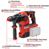Rotomartillo electroneumático Einhell  Expert Plus Herocco 36/28 Inalámbrico Rojo
