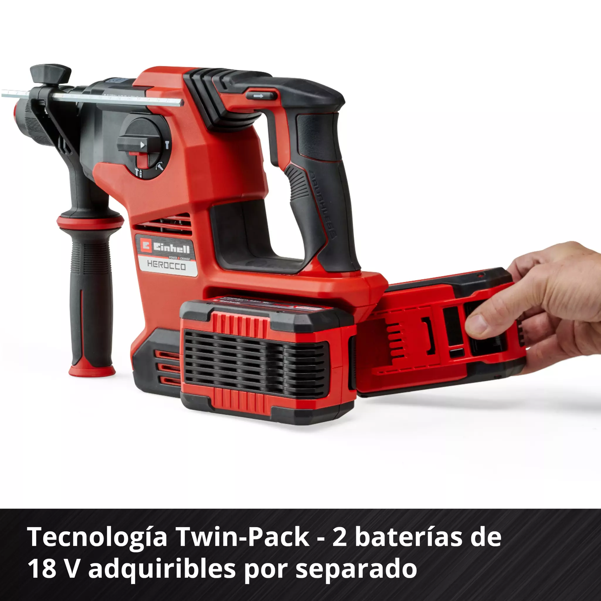Rotomartillo electroneumático Einhell  Expert Plus Herocco 36/28 Inalámbrico Rojo