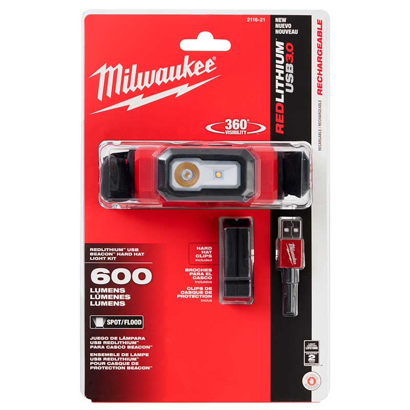Vincha Linterna LED con USB-C 600 Lm Milwaukee 2116-21