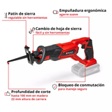 Sierra Sable Inalámbrica 10cm Einhell TE-AP 18/22 LI SOLO