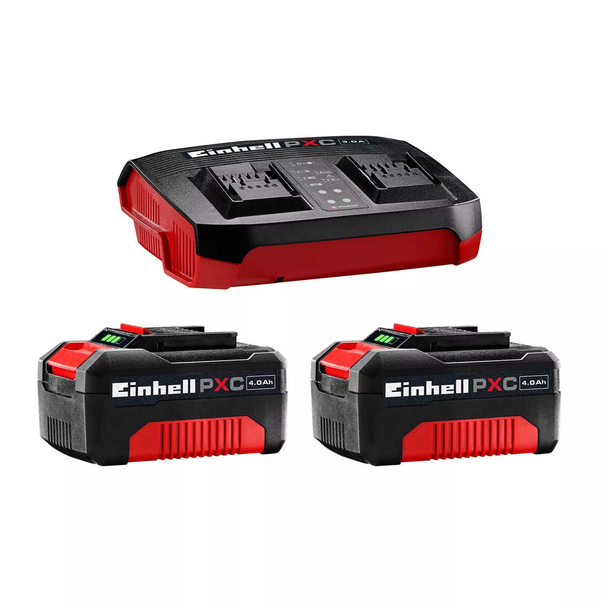 Cargador Doble 3A + 2 Baterías 4 Ah 18v EINHELL 4512112