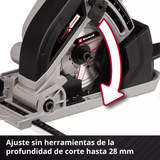 Mini Sierra Circular Inalám 89mm de Mano Einhell TE-CS 18/89 LI SOLO