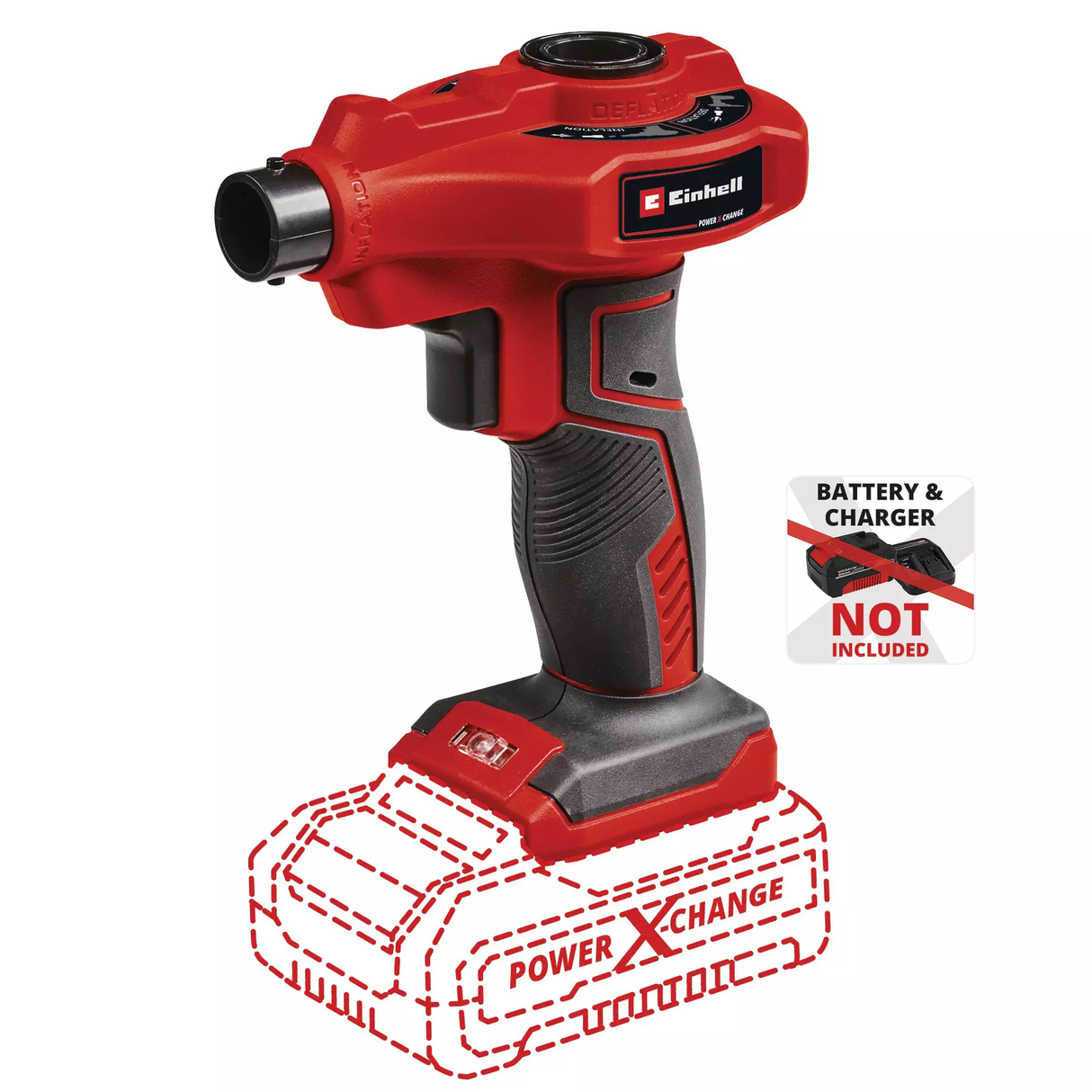 Pistola de Aire Sopletear Taller Inalám 53mbar 670 l/min Einhell CE-AP 18 LI SOLO