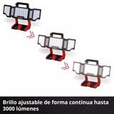 Linterna LED Inalám Plegable Regulable 3000Lm Einhell TP-CL 18/3000 LI SOLO