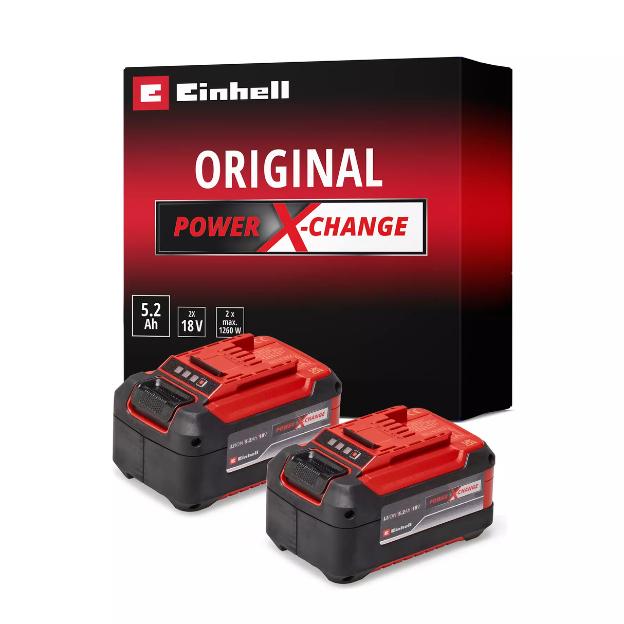 Twin Pack 2 Baterías de 5,2 Ah 18V PXC Einhell 4511526-2