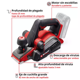 Cepillo Inalám Profesional 82mm Brushless Einhell TP-PL 18/3 Li BL SOLO
