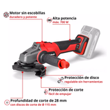 Amoladora Inalám 115mm 700w Einhell AXXIO 18/115 SOLO