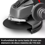 Amoladora Inalámbrica 115mm Experta Einhell TE-AG 18/115 Li SOLO