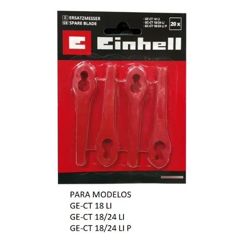 Juego de 20 Cuchillas de Repuesto 60mm Para Bordeadoras Einhell 3405730