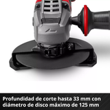 Amoladora Inalám Vel Regulable 125mm 900W Einhell TP-AG 18/125 CE Q LI SOLO