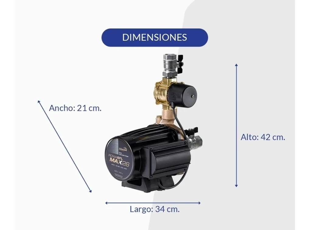 Bomba presurizadora Rowa Max SFL 26 0.75 HP Alta Presión