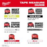 Cinta Métrica y Pulgadas 8m x 25mm Ancha MILWAUKEE-4822-1726