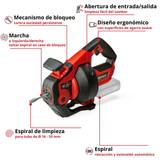 Limpia Tubería Destapa Cañería Batería 2,5 + Cargador Einhell TE-DA 18/760