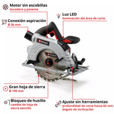 Sierra Circular  Inalámbrica 190mm Einhell TP-CS 18/190 Li BL SOLO