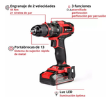Taladro Atornillador Percutor Inalám (Bat 2,5) Einhell TE-CD 18/44 LI I