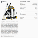 Aspiradora Lava Tapizados Profesional 1200W 25L Niwa LANW-1225i