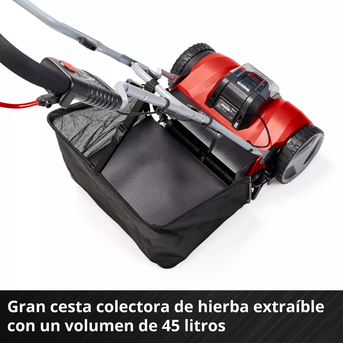 Cortacésped Helicoidal Inalám 400m2 45L Einhell GE-HM 18/38 Li SOLO