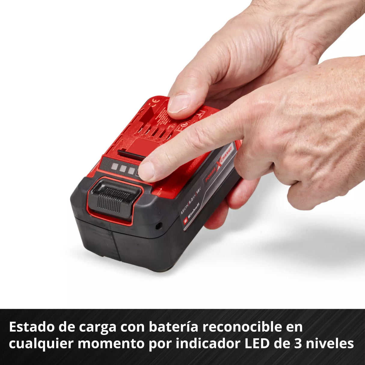 Batería Einhell 5.2Ah con indicador LED - Tecnología de litio para máximo rendimiento