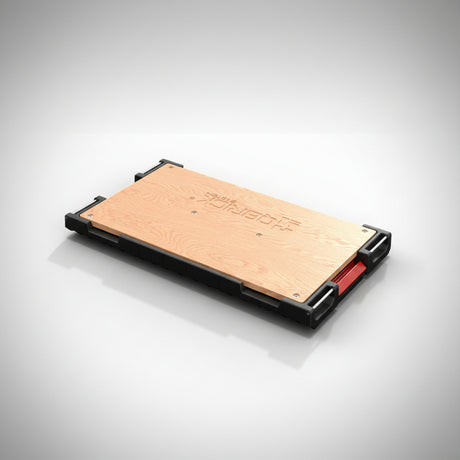 Configuración completa de mesa Qbrick con sistema de almacenamiento integrado