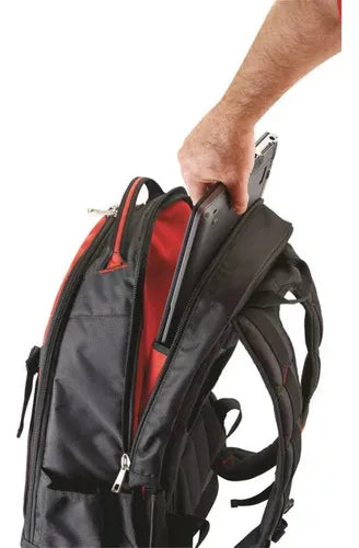 Mochila para herramientas Milwaukee 4822-8200 vista posterior - tirantes acolchados y respaldo ergonómico