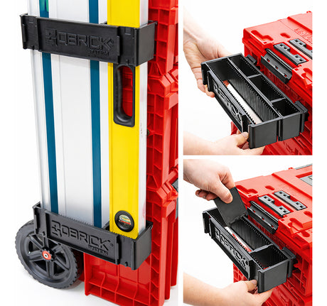 Organizador lateral para montar herramientas en cajas Qbrick