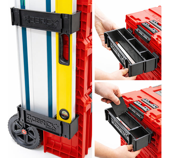 Organizador lateral para montar herramientas en cajas Qbrick