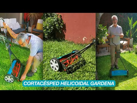 Video demostrativo del funcionamiento de la cortadora de césped helicoidal Gardena 400 Classic en jardín