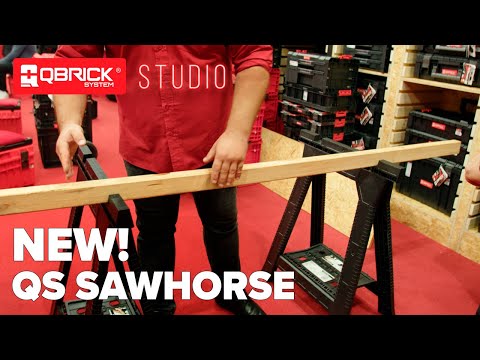 Set Caballetes de Trabajo Qbrick 350kg Banco Modular Antideslizante adaptadores como funcionan