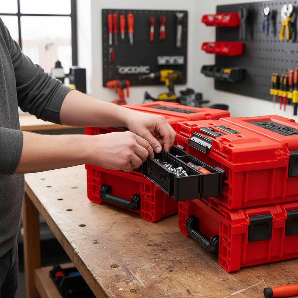 Organizador Lateral para Montar Herramientas en Cajas Qbrick 10