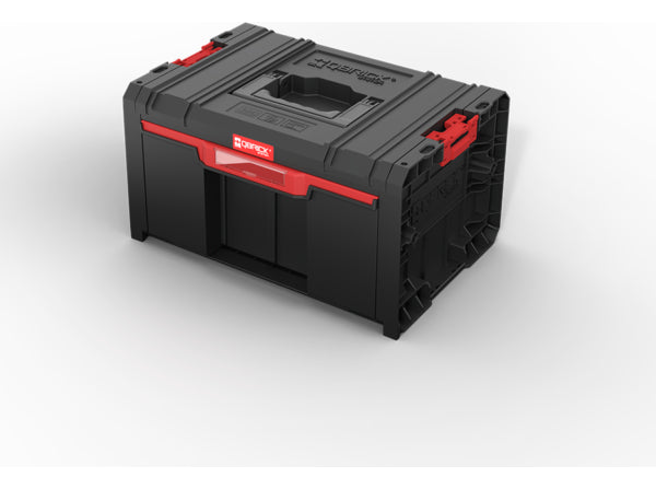 Caja Qbrick Pro Drawer 1 abierta mostrando compartimentos internos del cajón